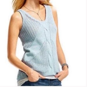 Cabi Sea Spray silk blend sweater tank